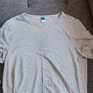 Old Navy Navy and White Striped Tee